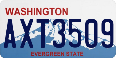 WA license plate AXT3509