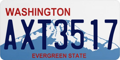 WA license plate AXT3517