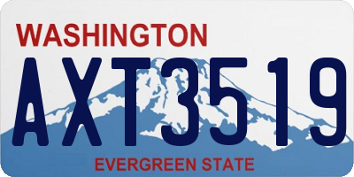 WA license plate AXT3519