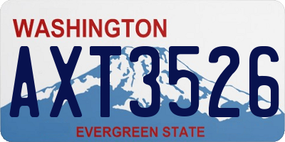 WA license plate AXT3526
