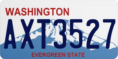 WA license plate AXT3527