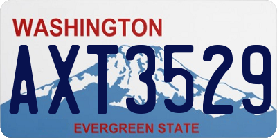 WA license plate AXT3529