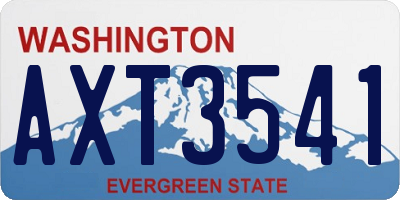 WA license plate AXT3541