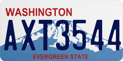 WA license plate AXT3544