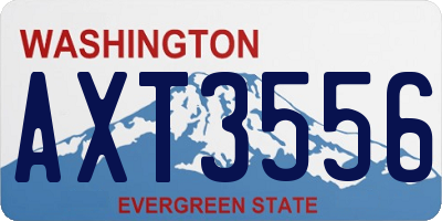 WA license plate AXT3556