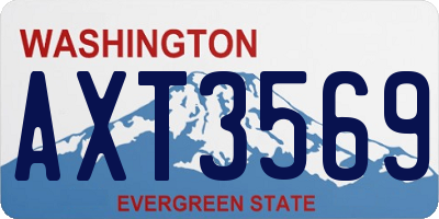 WA license plate AXT3569