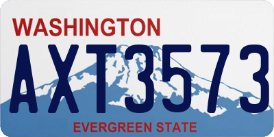 WA license plate AXT3573