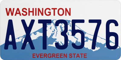 WA license plate AXT3576