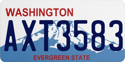 WA license plate AXT3583