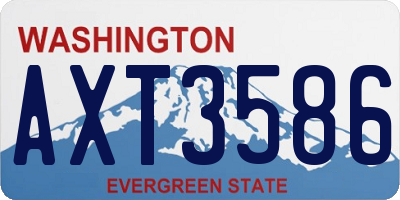 WA license plate AXT3586