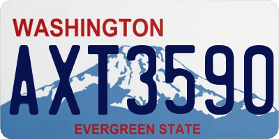 WA license plate AXT3590