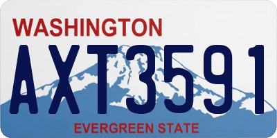 WA license plate AXT3591