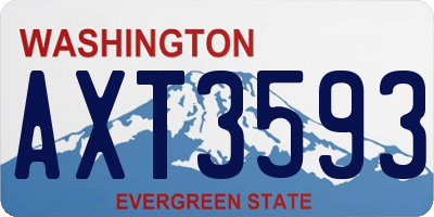 WA license plate AXT3593