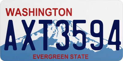 WA license plate AXT3594