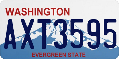 WA license plate AXT3595