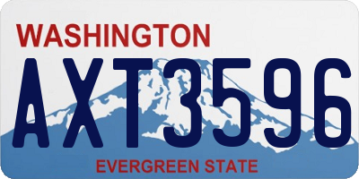 WA license plate AXT3596