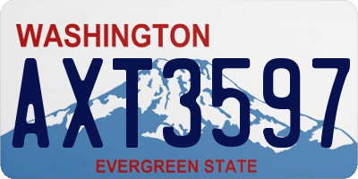 WA license plate AXT3597