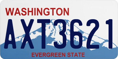 WA license plate AXT3621