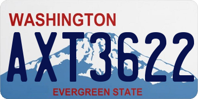 WA license plate AXT3622