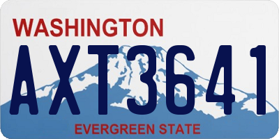 WA license plate AXT3641