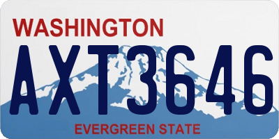 WA license plate AXT3646
