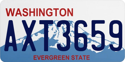 WA license plate AXT3659