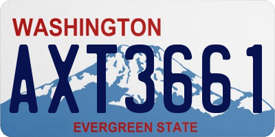 WA license plate AXT3661