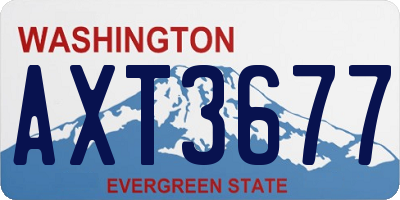 WA license plate AXT3677