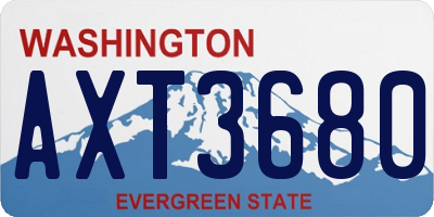 WA license plate AXT3680