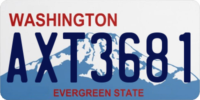 WA license plate AXT3681
