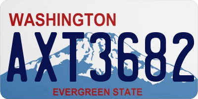 WA license plate AXT3682