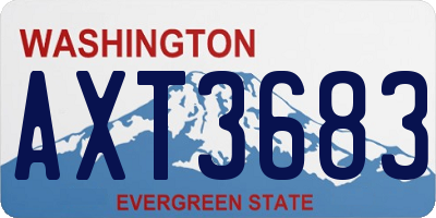 WA license plate AXT3683