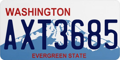 WA license plate AXT3685