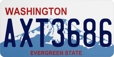 WA license plate AXT3686