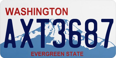 WA license plate AXT3687