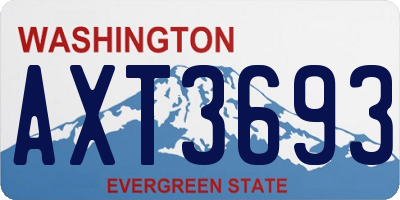 WA license plate AXT3693