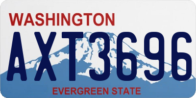 WA license plate AXT3696