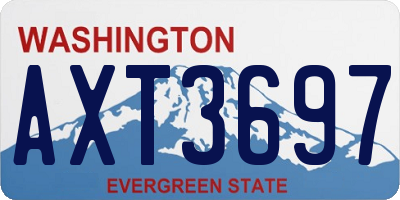 WA license plate AXT3697