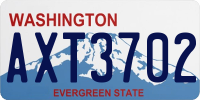 WA license plate AXT3702
