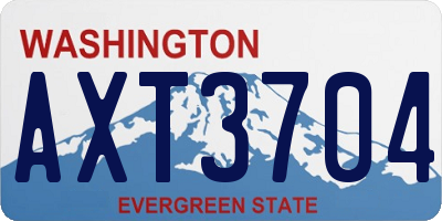 WA license plate AXT3704