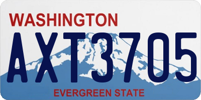WA license plate AXT3705
