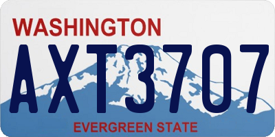 WA license plate AXT3707