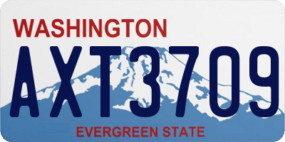 WA license plate AXT3709