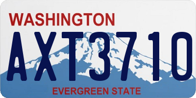 WA license plate AXT3710