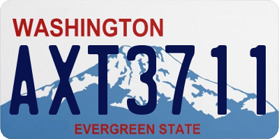 WA license plate AXT3711