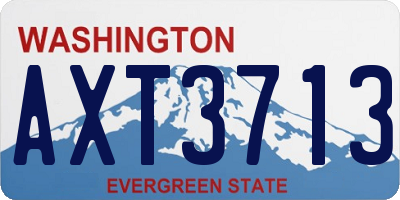 WA license plate AXT3713