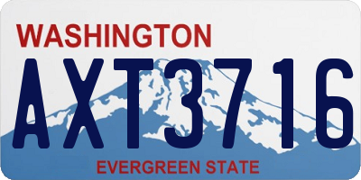 WA license plate AXT3716
