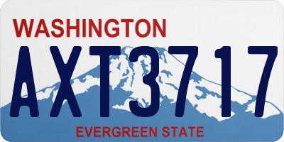 WA license plate AXT3717