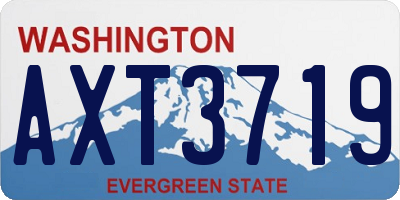 WA license plate AXT3719