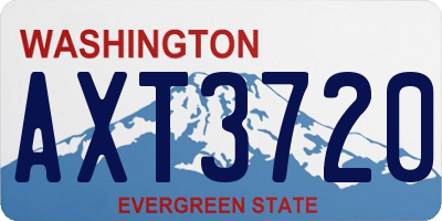 WA license plate AXT3720